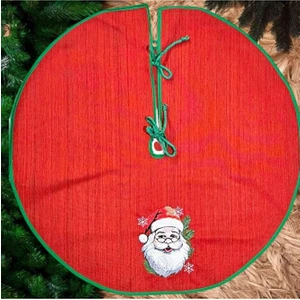 Shules Collection Noel Baba Nakışlı Çam Ağacı Örtüsü (90 Cm)