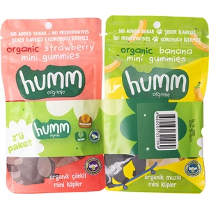 Humm Organic Muzlu&çilekli Mini Küpler 2X30G