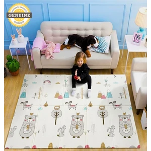 Infant Hobby Forest Katlanabilir Çift Taraflı Oyun Matı Oyun Halısı 160 x 180 x 1 cm