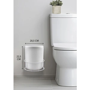 Okyanus Home Beyaz Eko Magic Askılı Yuvarlak Mina Çöp Kovası