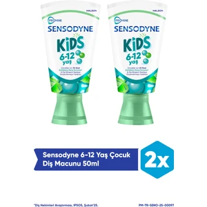 6 + yaş çoçuk diş macunu 50 ml -Bubble Gum Aromalı 50 ml 2adet