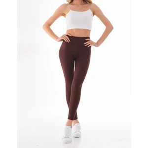 Triya Wear Studio Kadın Fitilli Kahverengi Tayt – Içi Şardonlu, Yüksek Bel, Kışlık ve Sıcak Tutucu Spor Tayt