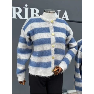 Kadın Krem Püsküllü Yazlık Ajurlu Triko Hırka