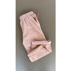 Kadife Pantolon 4-12 Yaş Pudra Pembe