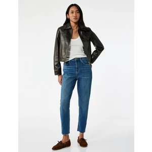 Yüksek Bel Mom Jean Pantolon - Mom Slim Jean