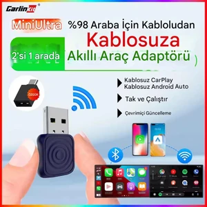 Mini 5.0 Ultra3 Kablosuz Carplay & Android Auto Adaptörü Dual Wifi Bt5.4 Otomatik Bağlantı Yeni Seri 2026