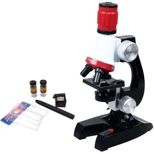 Eğitici Mikroskop Kiti Zoom LED Işıklı 100X 400X 1200X