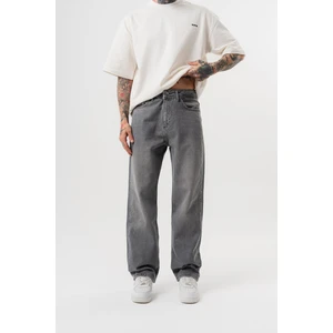 Erkek Washed Baggy Pantolon Koyu Gri