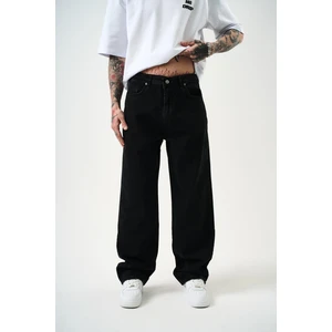 Erkek Washed Baggy Pantolon Siyah