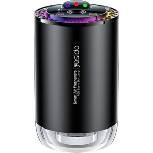 Araç Içi Işıklı ve Ambiyans Özellikli Ultrasonik Aroma Koku Makinesi - Siyah