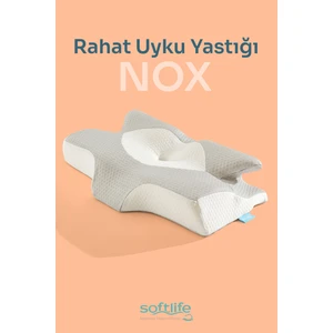 NOX Boyun Destekli Ortopedik Visko Yastık - Rahat Uyku Yastığı 64x38x12,5 cm