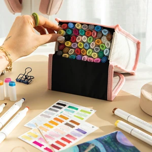 48'li Çift Uçlu Alkol Bazlı Marker Kalem Seti – Fine + Chisel