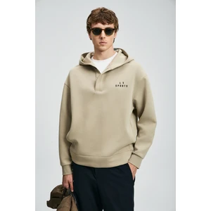 Road Erkek Sweatshirt Açık Bej