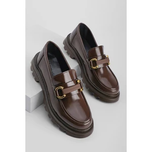 Kadın Loafer Yüksek Taban Tokalı Günlük Ayakkabı Kinles