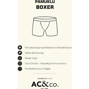 Altınyıldız Classics Erkek Lacivert 3'lü Pamuklu Esnek Boxer Paketi