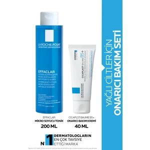 La Roche-Posay Yağlı Cilter İçin Onarıcı Bakım Seti:Effaclar Tonik 200 ml &Cicaplast Onarıcı Bakım Kremi 40 ml