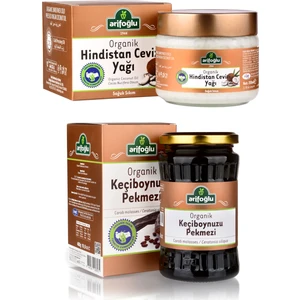 Organik Keçiboynuzu Pekmezi 480 gr ve Hindistan Cevizi Yağı 200 ml