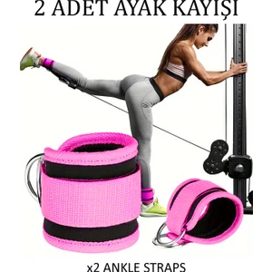Ayak Kayışı Ankle Strap Bilek Kayışı Ayak Kayışı Fitness Çekiş Aparatı Direnç Ayak Çekme Aparatı