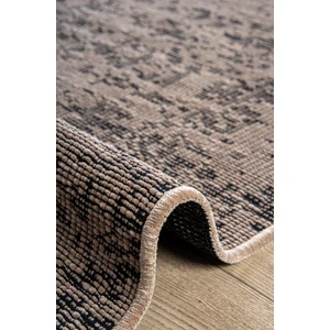 Badelya Home Bej Şönil Makinada Yıkanabilir Kaymaz Taban Saçaklı Pamuklu Halı Kilim Oturma Odası Salon