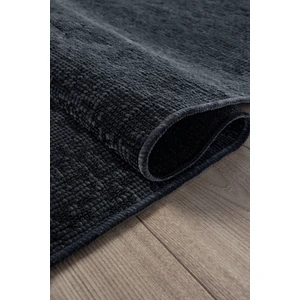 Badelya Home Antrasit Şönil Makinada Yıkanabilir Kaymaz Taban Saçaklı Pamuklu Halı Kilim Oturma Odası Salon