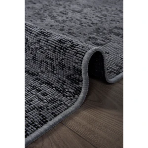 Badelya Home Gri Şönil Makinada Yıkanabilir Kaymaz Taban Saçaklı Pamuklu Halı Kilim Oturma Odası Salon Mutfak