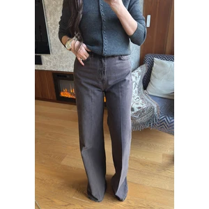 Ütü Çizgi Detay Palazzo Jean- Kahverengi