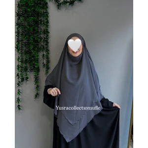 Yüsra Collection Tesettür Sufle Şifon Uzun Boy