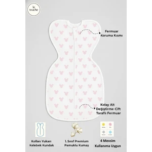 Le Touche Bebek Kundak– Yenidoğan Kendi Kendini Yatıştıran Kundak – Erkek Kız Bebek Uyku Tulumu