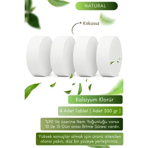4 Adet Natural Kokusuz, Nem Alıcı Tablet | Küf Ve Rutubet Giderici | Ev, Depo