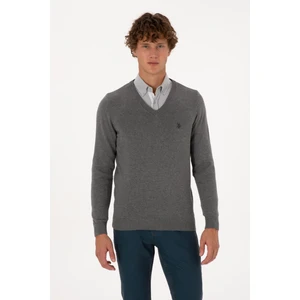 U.s. Polo Assn. Erkek Gri Melanj Kazak /triko 50313662-VR086