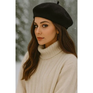 Aydın Şapkacınız Fransız Tarzı Yumuşak Kadın Keçe Ressam Beresi – Kışlık Standart Şapka