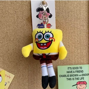 NB Market Sünger Bob Peluş Oyuncak 12CM Anahtarlık ve Çanta Süsü Charm