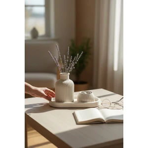 Atelier Purepool Dekoratif Vazo, Mumluk, Tepsi 3'lü Set