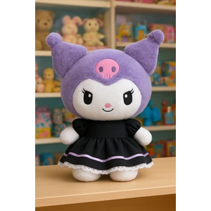 NB Market Kuromi Peluş Oyuncak 35CM Tüylü Yumuşacık Kıyafetli Kuromi Hellokitty Sanrio