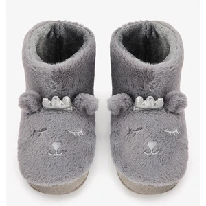 Gri Hayvan Nakışlı Softy Ev Botu