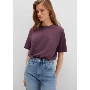 Biskilet Yaka Mor Basic Tişört 1600955-70434