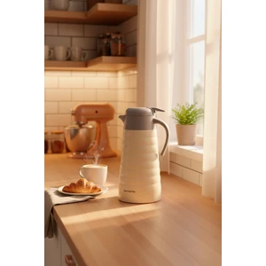 Nora 2 Litre Çelik Termos Krem