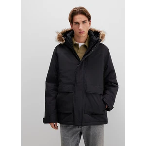 Kapüşonlu Siyah Parka 0110472-900