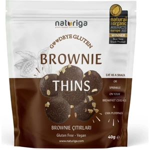 Goodbye Gluten Brownie Çıtırları 40 gr Vegan Dostu Şekersiz Atıştırmalık