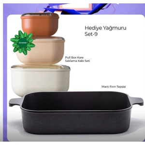 Cooknkeep Tepsi ve 3 Lü Pull Box Set