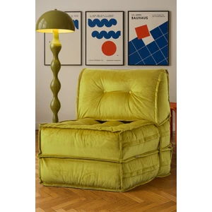 Mocca Tek Kişilik Katlanır Yatak Uzanma Koltuğu - Limon Küfü