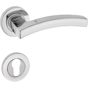 Çelebi Kapıkolları Balmondi Yuvarlak Rozetli Nikel Saten Yale Kapı Kolu