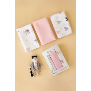 Lizayn Tekstil Çok Amaçlı Müslin Örtü & Battaniye 3'lü Set %100 Pamuk Oeko-Teks Sertifikalı 80X80 cm