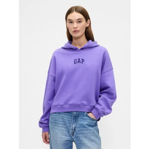 Kadın Açık Lila Relaxed Gap Logo Fleece Sweatshirt