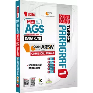 Karakutu Yayınları 2026 MEB AGS Türkçenin Kara Kutusu PARAGRAF 1 KONU KONU ÖSYM Çıkmış Soru Bankası Konu Özetli Çözümlü