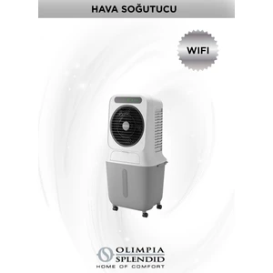Olimpia Splendid Peler 25 Kablosuz (Wi‑Fi) Hava Soğutucu | 1500 m³/sa, 25 L Depo, Uygulama + Kumandalı, LED Ekran