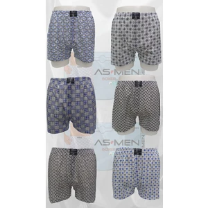 As-Men Düğmeli Desenli Boxer 6'lı Paket