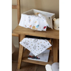 Lizayn Tekstil Pamuklu Müslin 10'lu Karışık Desen Bebek Ağız Mendili Çift Taraflı