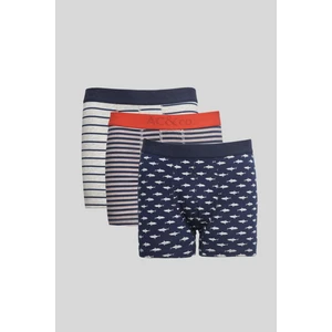 Altınyıldız Classics Erkek Lacivert-gri 3'lü Pamuklu Esnek Boxer Paketi