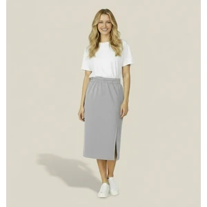 Üç Iplik Midi Yırtmaçlı  Penye Etek